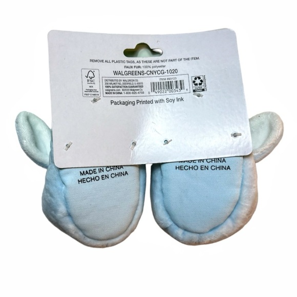 NWT Happy Go Fluffy Blue Bunny Baby Booties Size 0-6 Months - Picture 8 of 9